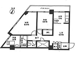 相武台マンション 2LDKの間取図画像