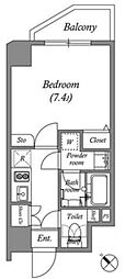 GRANPASEO巣鴨2 1Kの間取図画像