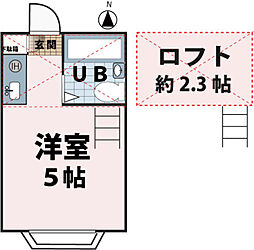 グリーンハイム鶴ケ島 ワンルームの間取図画像