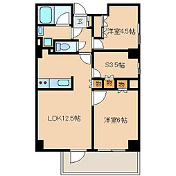 レジディア文京音羽 2SLDKの間取図画像