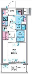 GENOVIA天王台 1階1Kの間取り