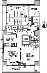 東雲キャナルコートCODAN18号棟 3階1LDKの間取り