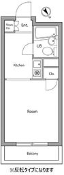 パレ・ドール市原 4階1Kの間取り