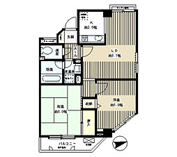 タウン・ハイム本駒込 304 3階2DKの間取り