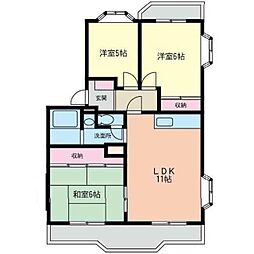グリーンサイド湘南 3LDKの間取図画像