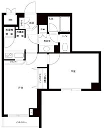 ルーブル学芸大学参番館 2階2Kの間取り