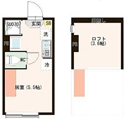 CORE STYLE板橋 1階ワンルームの間取り
