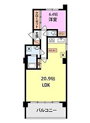 デザートヒルズ 1LDKの間取図画像