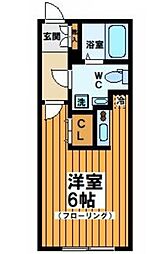 Branche中野富士見町 ワンルームの間取図画像