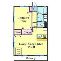 間取図画像 1LDK