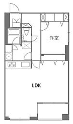 カルパティア市ヶ谷 1LDKの間取図画像