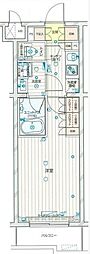 ルーブル武蔵中原参番館 1Kの間取図画像