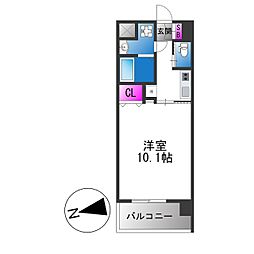 フォレストグレイス深江橋2 1Kの間取図画像