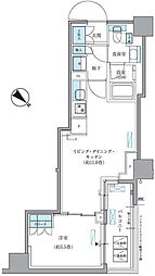 パークアクシス東日本橋 11階1LDKの間取り