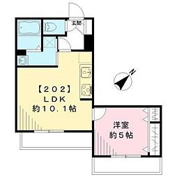 ビューノ渋谷本町 1LDKの間取図画像