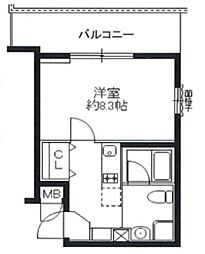 ジョイシティ駒沢大学 1Kの間取図画像