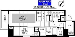 グランドコンシェルジュ蒲田 15階1LDKの間取り