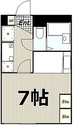 レオパレス創 1Kの間取図画像