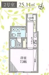 ランドレジデンス小石川 1Kの間取図画像