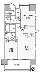 ディームス渋谷本町 1SLDKの間取図画像