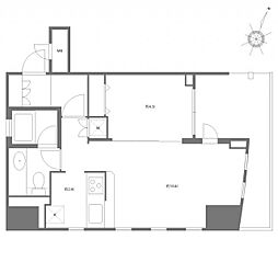 MG目黒駅前 4階1LDKの間取り