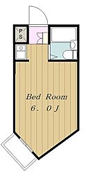 ライオンズマンション橋本第2 3階ワンルームの間取り