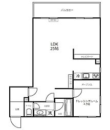 ニュー代々木マンション 3階1LDKの間取り