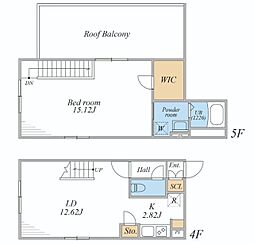 LEGALAND文京千石 1LDKの間取図画像