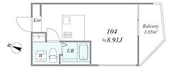 trias114 1DKの間取図画像