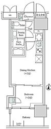 ブルックサイドレジデンス木場 1DKの間取図画像