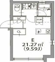JR京浜東北・根岸線 赤羽駅 徒歩5分の賃貸マンション 5階ワンルームの間取り