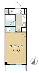 プライムハウス 3階1Kの間取り
