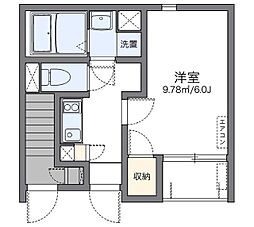 レオネクスト東浅草 1階1Kの間取り