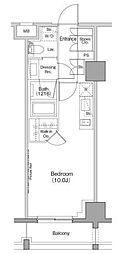 ザ・パークハビオ恵比寿プレイス ワンルームの間取図画像