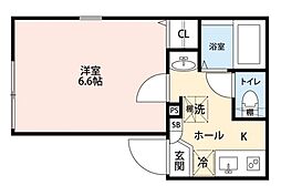 LIFETOWN東長崎 1Kの間取図画像