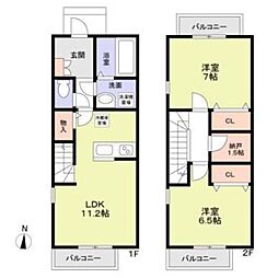 Grace Court II 1階2SLDKの間取り