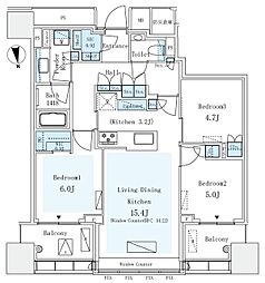 パークコート　ザ・三番町ハウス 6階3LDKの間取り