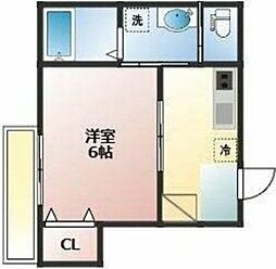 ヴランドール船橋駅前北 1階1DKの間取り