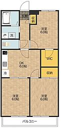スティーレ与野D 3DKの間取図画像
