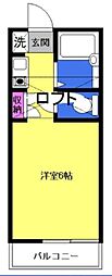 ルミエールミタ 1Kの間取図画像
