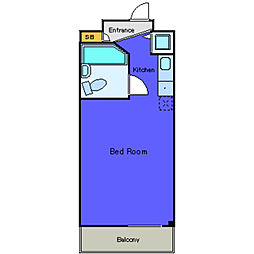 JR京浜東北・根岸線 蒲田駅 徒歩8分の賃貸マンション 2階ワンルームの間取り