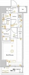 ラフィスタ新小岩 1Kの間取図画像