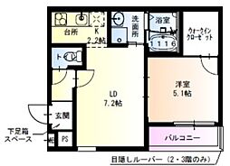 Osaka Metro谷町線 関目高殿駅 徒歩4分の賃貸アパート 3階1LDKの間取り