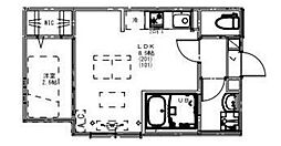 ＫＥＩＡＩ ＲＥＳＩＤＥＮＣＥ 久米川II 1階1LDKの間取り
