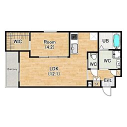 山陽電鉄本線 東二見駅 徒歩4分の賃貸アパート 1階1LDKの間取り