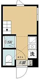 リッシュ小岩 ワンルームの間取図画像