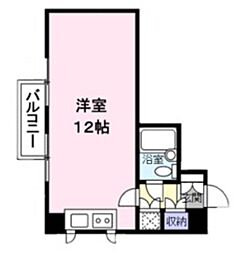 桜ヶ丘イン 4階ワンルームの間取り