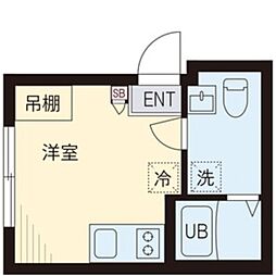 CICADA ASAGAYA 3階ワンルームの間取り