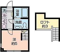 ラ・プリマベーラ淵野辺 2階1Kの間取り