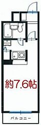 ライオンズプラザ淵野辺 4階ワンルームの間取り